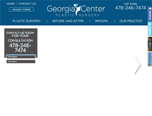Tablet Screenshot of georgiaplasticcenter.com